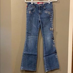 BONGO Jeans with Intricate Pattern, size 14 Slim